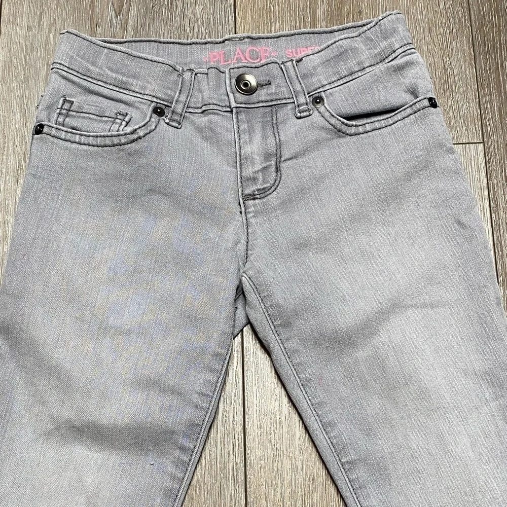 The Children’s Place Gray Denim Super Skinny Jeans Girl Size 6